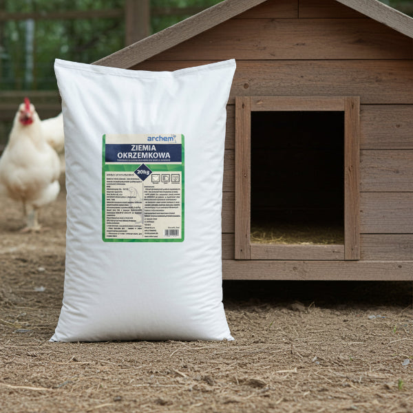 Ziemia okrzemkowa diatomit 20 kg – naturalny proszek dla kur i do ogrodu